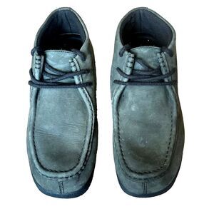 Shoes for Crews Wallabees Green Suede Work Slip Resistant Mens 7 Womens 8.5 UK 6